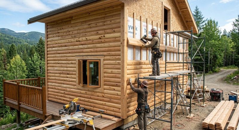 Log Siding Installation in Lumber Bridge, NC