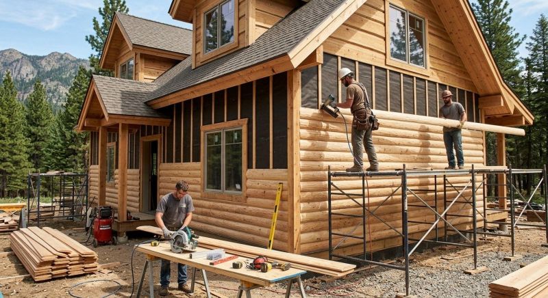 Log Siding Installation in Lumber Bridge, NC